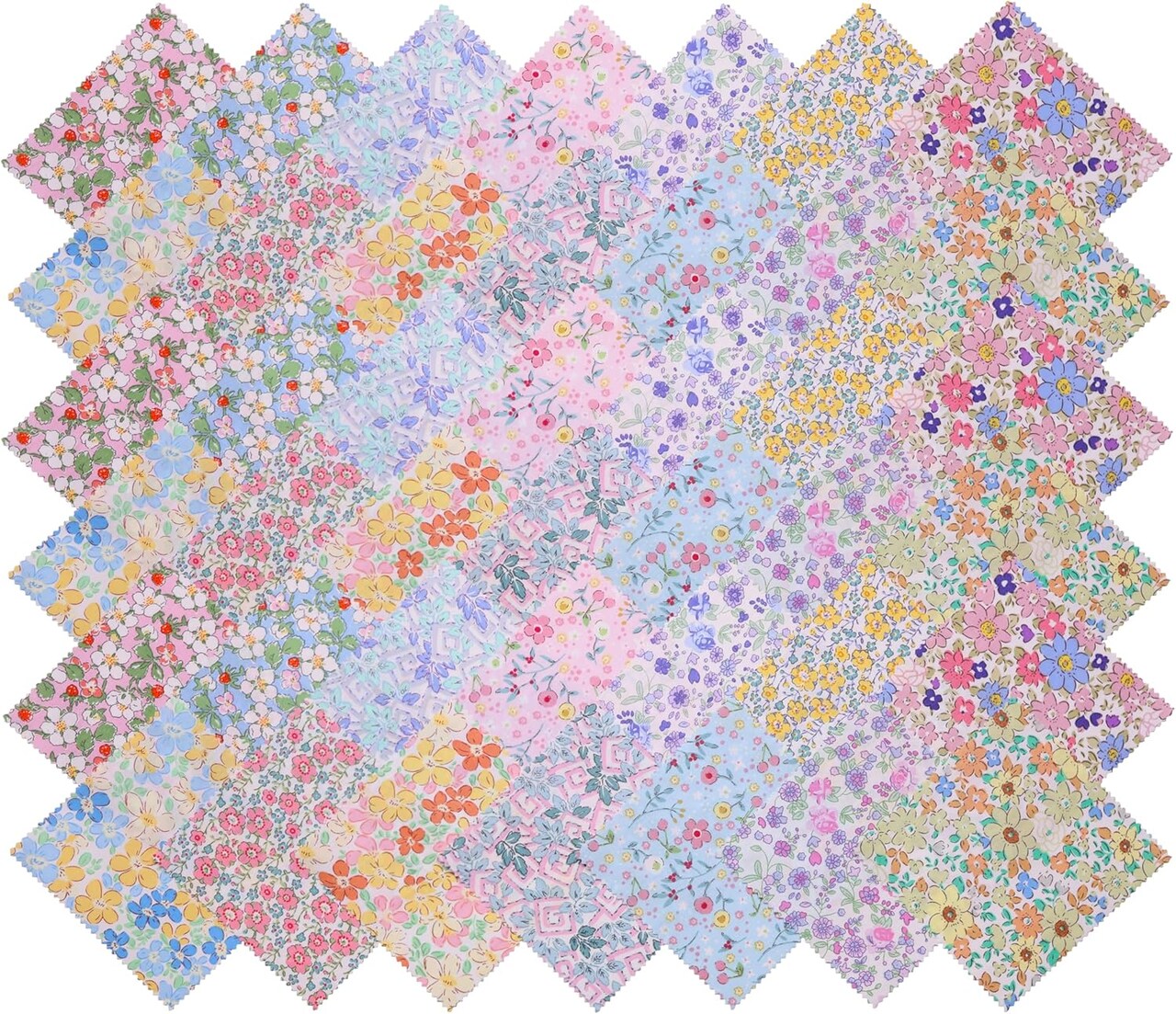 5 inch - 42 5x5 Charm Squares Precut Quilting Fabric(Spring Flowers)